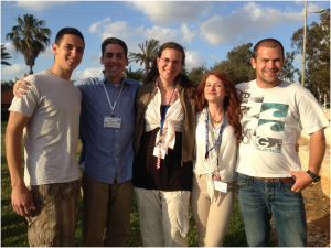 Camp Director Brian Mitchell (2nd from the left) with the 4 amazing 2013 Israeli staff.